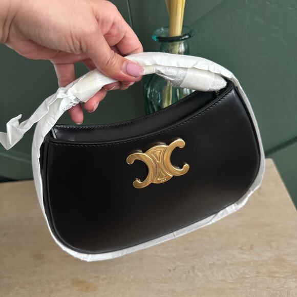 CELINE NWT Tilly Shoulder Bag Black Calfskin - Picture 2 of 5